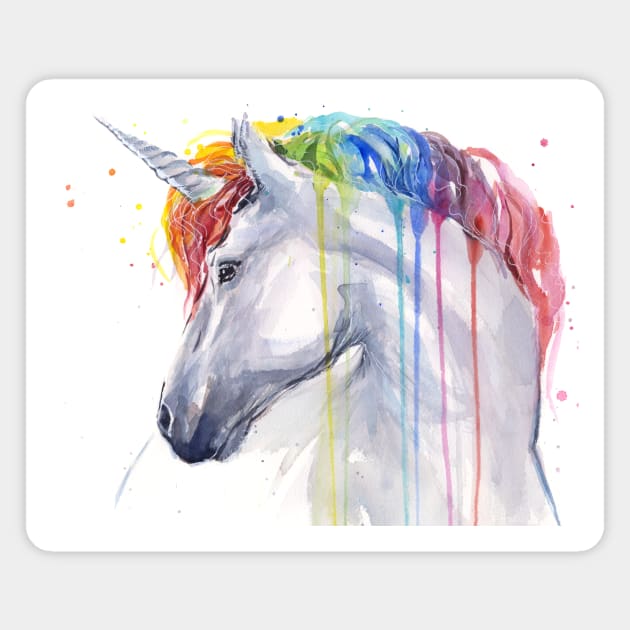 Rainbow Unicorn Magnet by Olechka